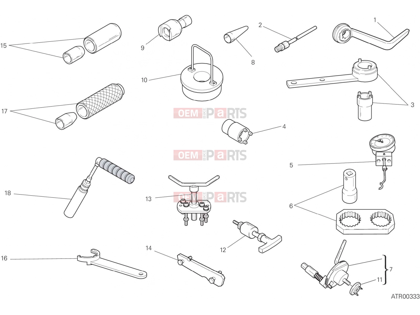DUCATI 2018 Diavel Carbon WORKSHOP SERVICE TOOLS [MOD:DVLC]