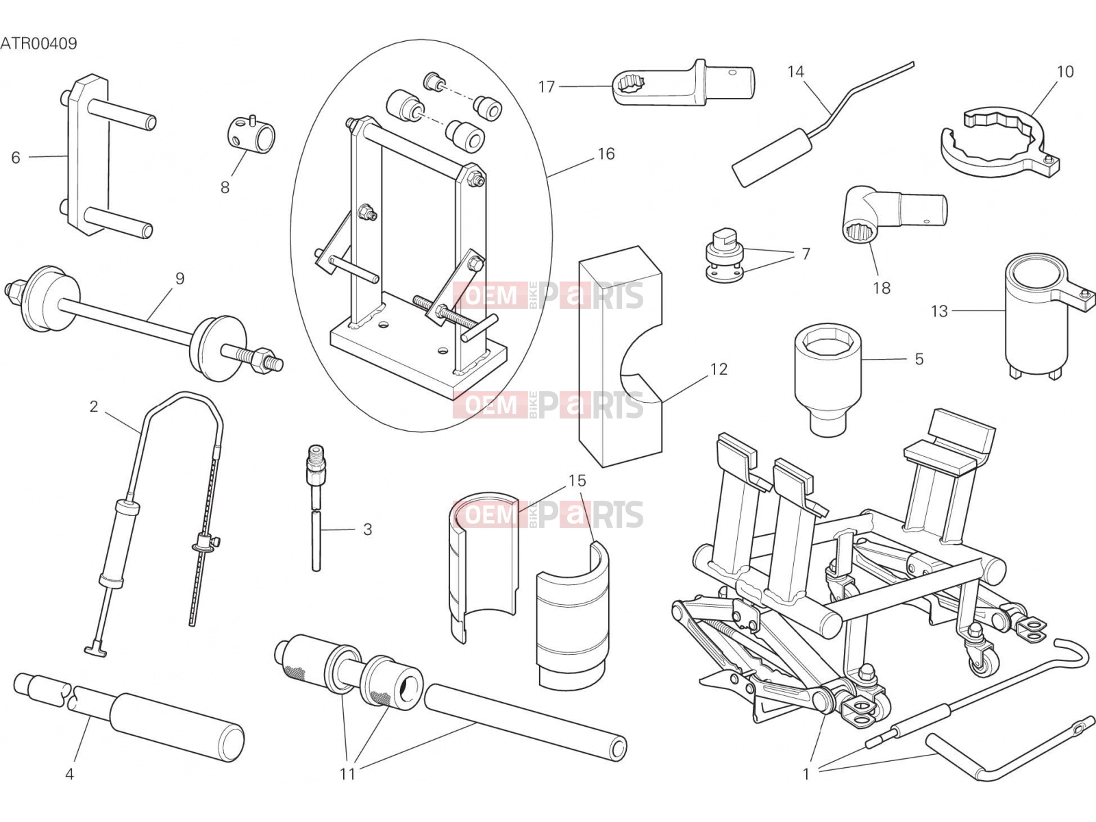 DUCATI 2020 Multistrada 1260 Enduro WORKSHOP SERVICE TOOLS [MOD:MS1260E]