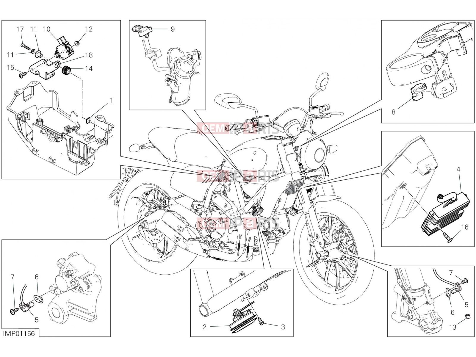 DUCATI 2019 Scrambler Full Throttle ELECTRICAL DEVICES [MOD:SCR800FT]