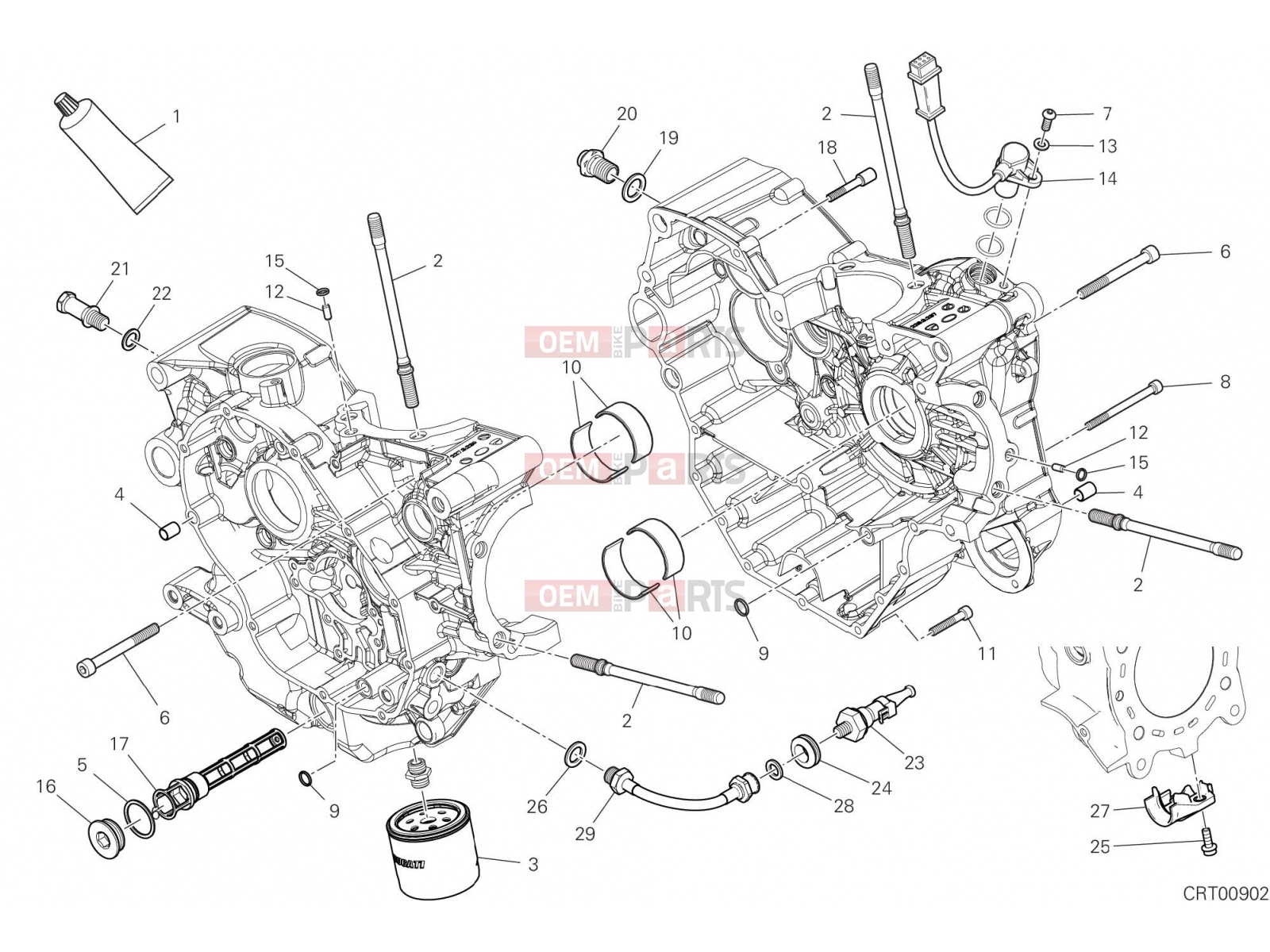 DUCATI 2021 Monster + HALF-CRANKCASES PAIR [MOD:M937+]