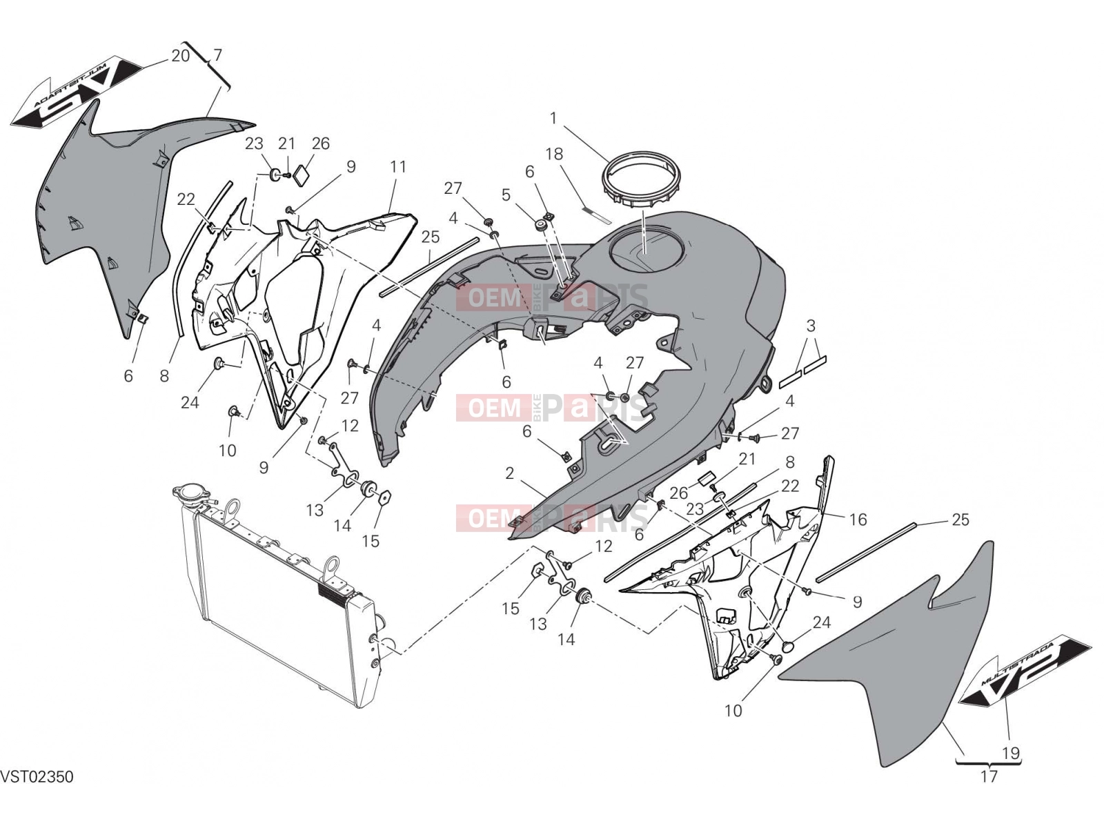 DUCATI 2022 Multistrada V2 FAIRING