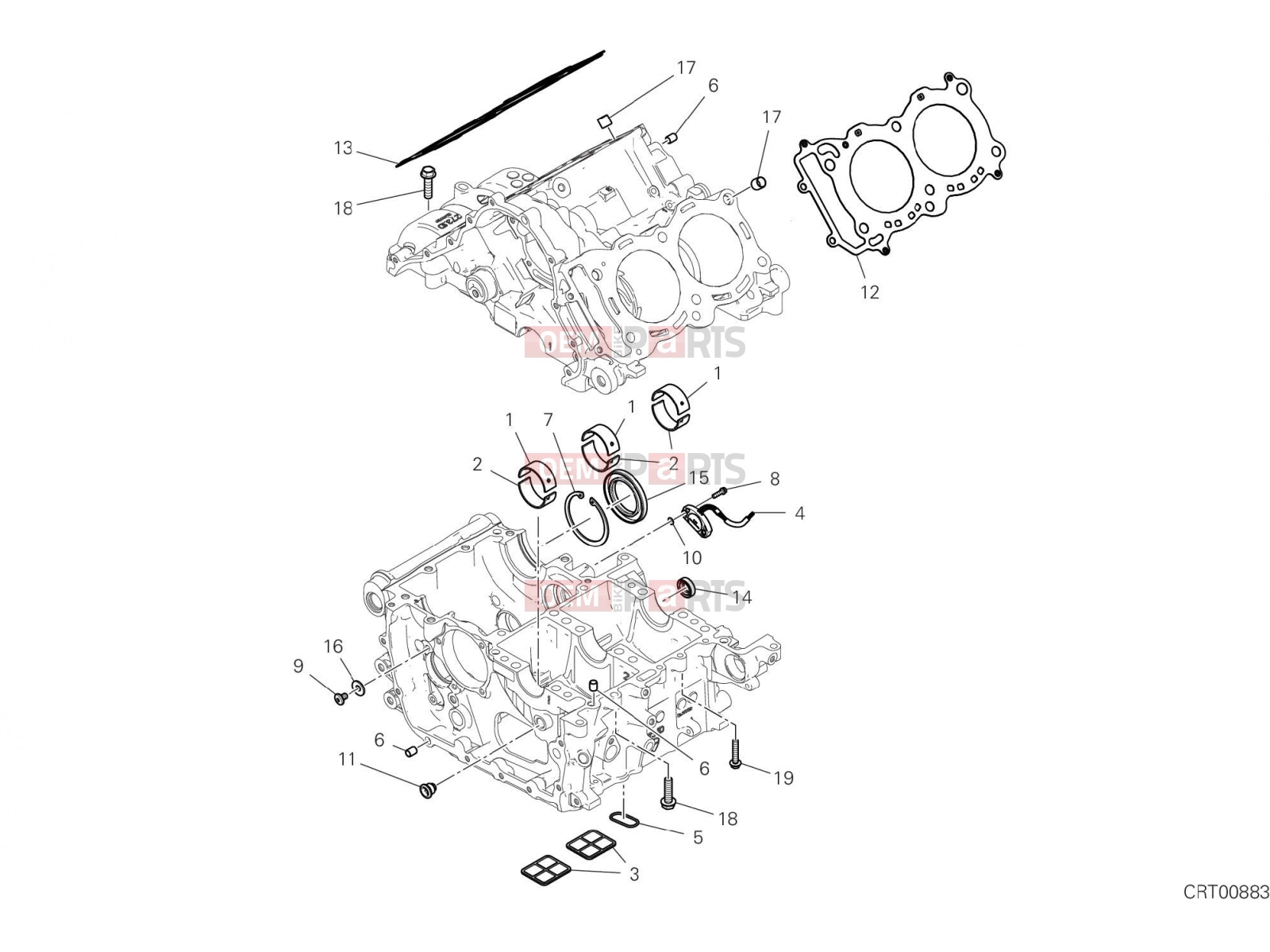 DUCATI 2022 Multistrada V4 HALF-CRANKCASES PAIR