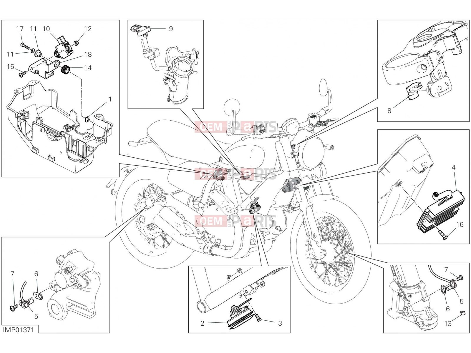 DUCATI 2022 Scrambler Nightshift ELECTRICAL DEVICES [MOD:SCR800NS]
