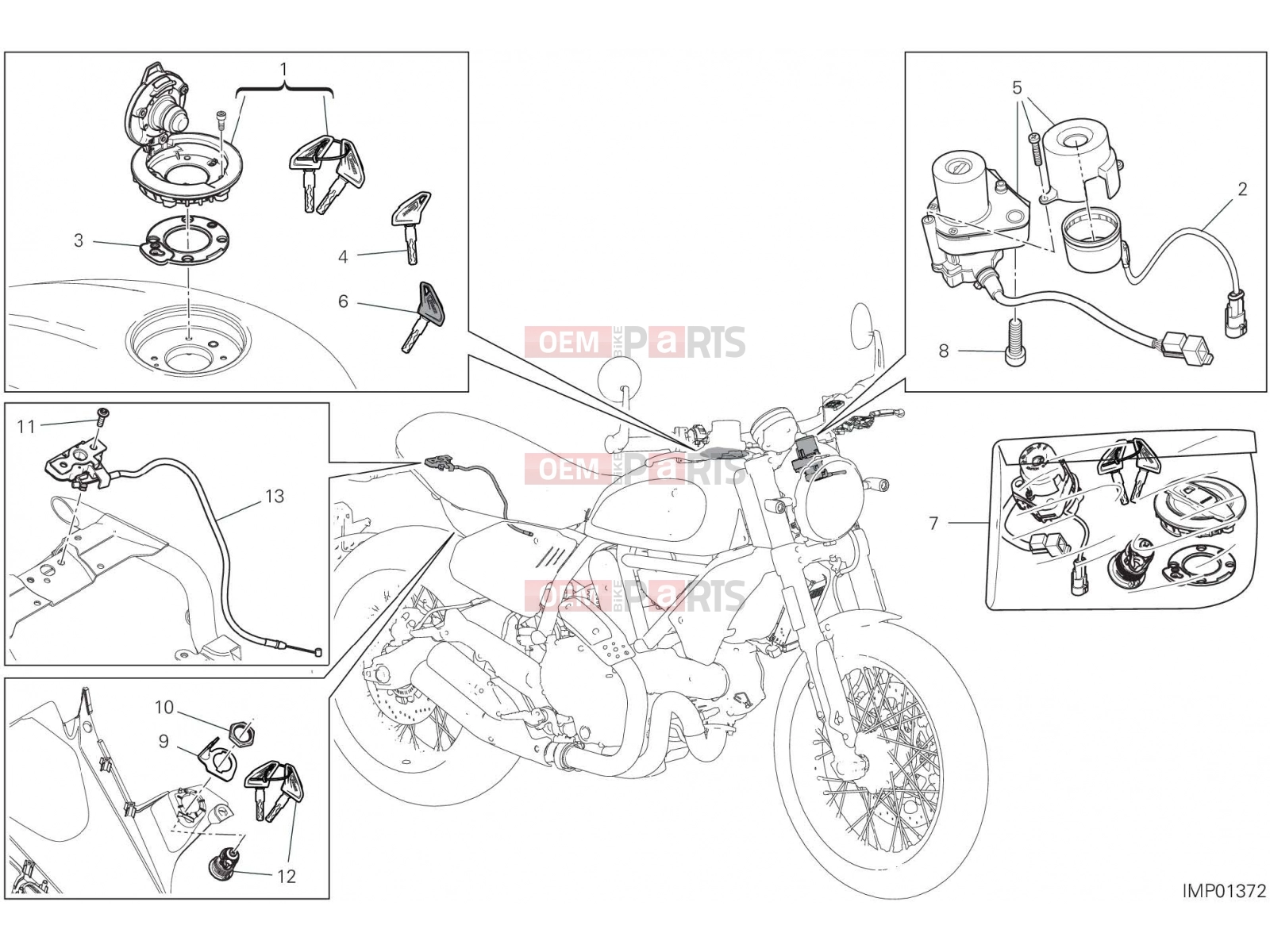 DUCATI 2022 Scrambler Nightshift ELECTRICAL DEVICES [MOD:SCR800NS]