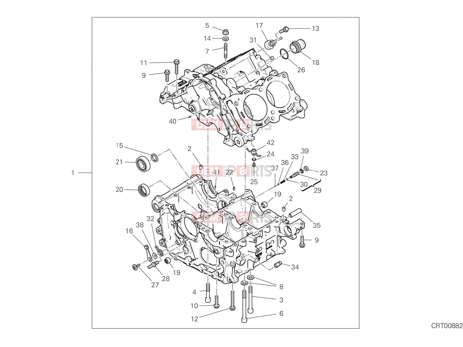 DUCATI 2023 Multistrada V4 HALF-CRANKCASES PAIR