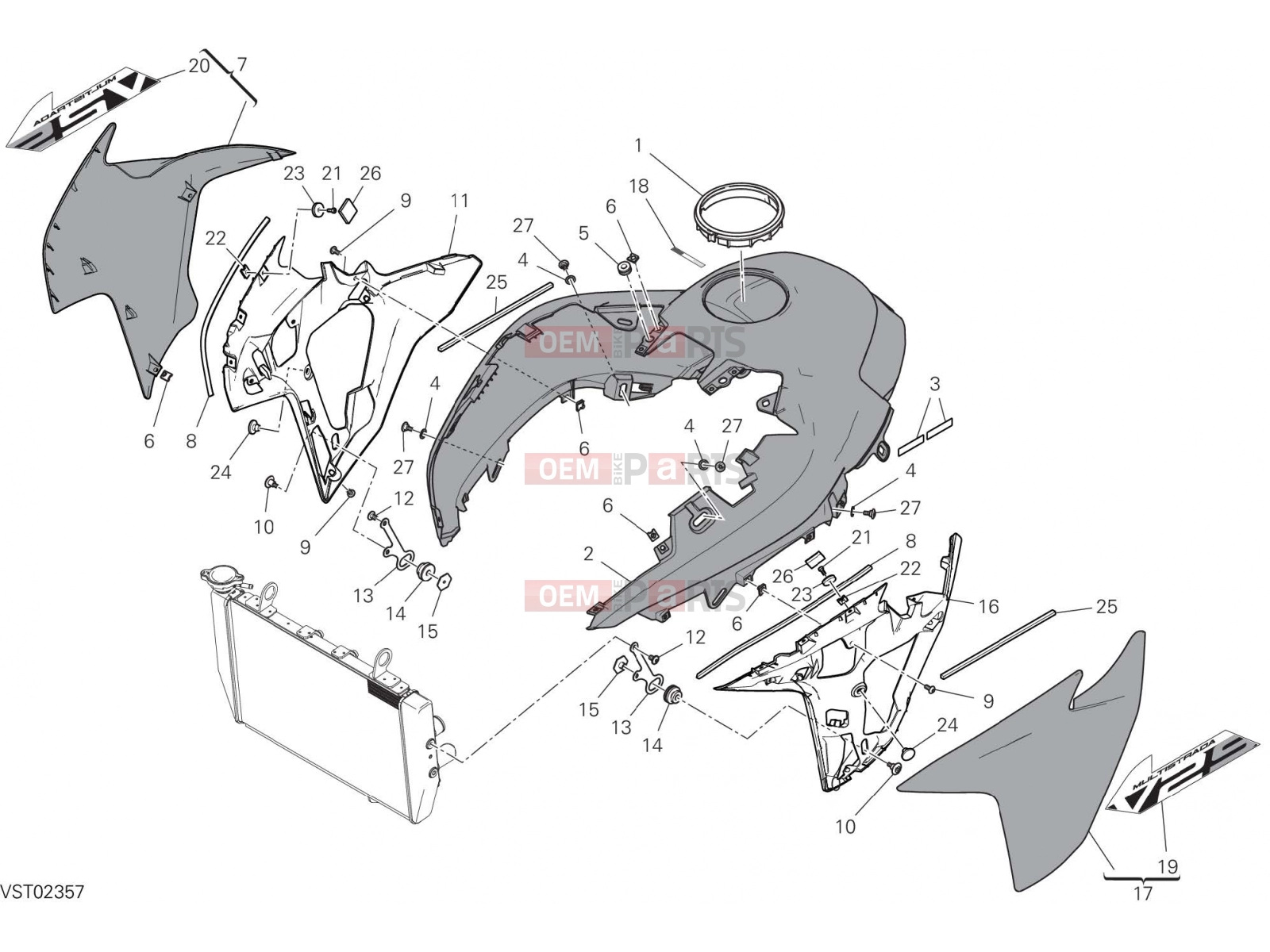 DUCATI 2023 Multistrada V2 S FAIRING