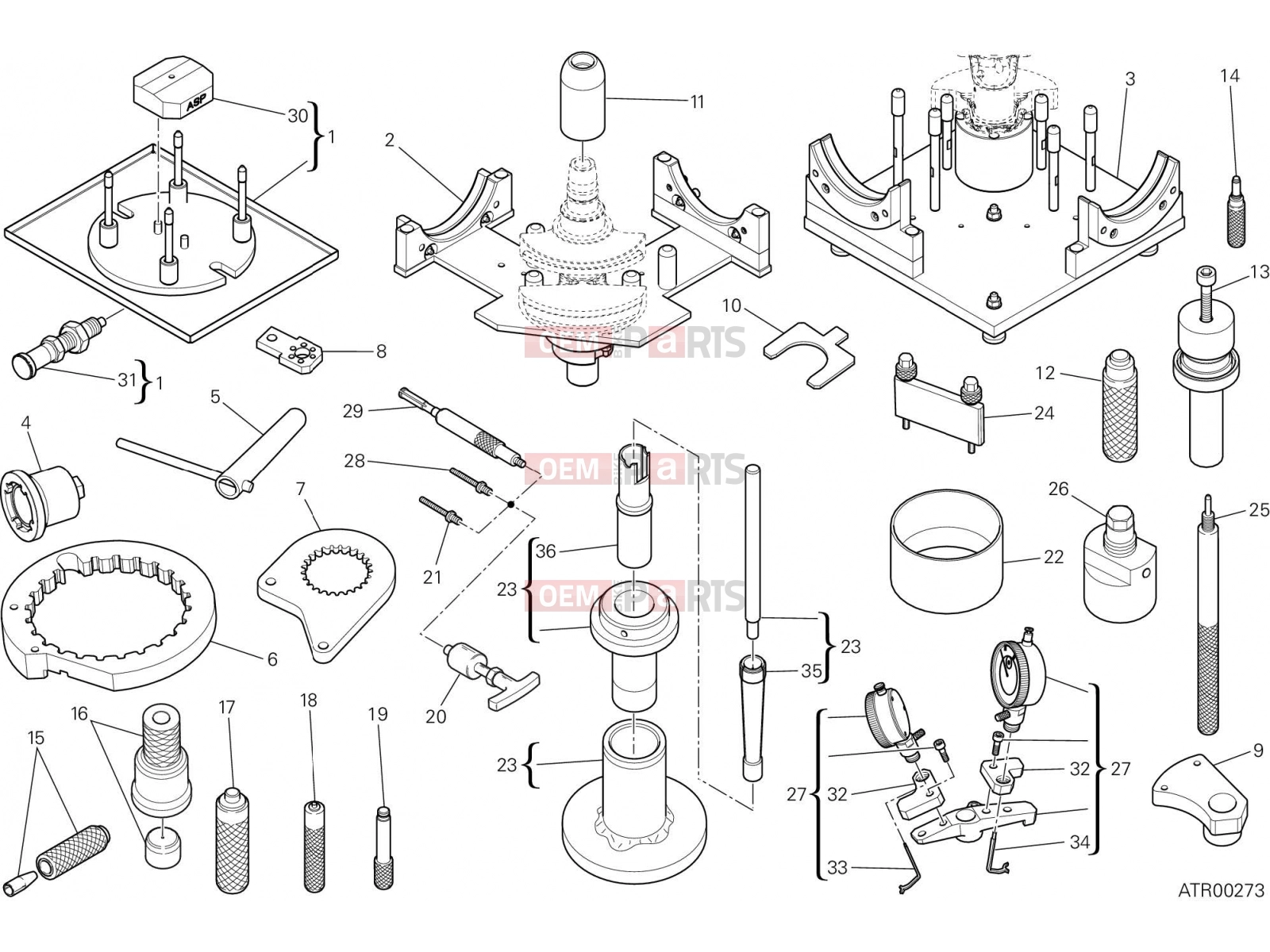 DUCATI 2023 Streetfighter V2 WORKSHOP SERVICE TOOLS (ENGINE)