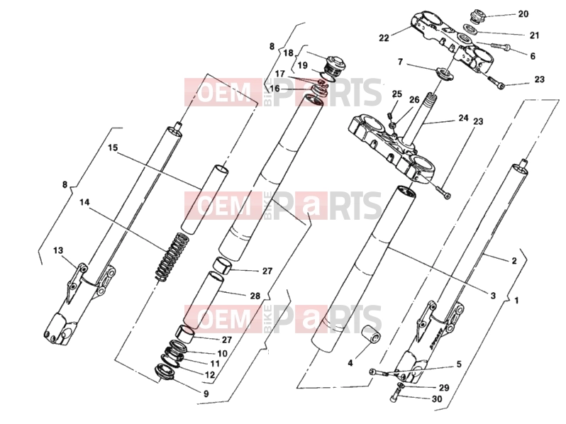 DUCATI 2002 Monster 750 FRONT FORK » FRONT SUSPENSION