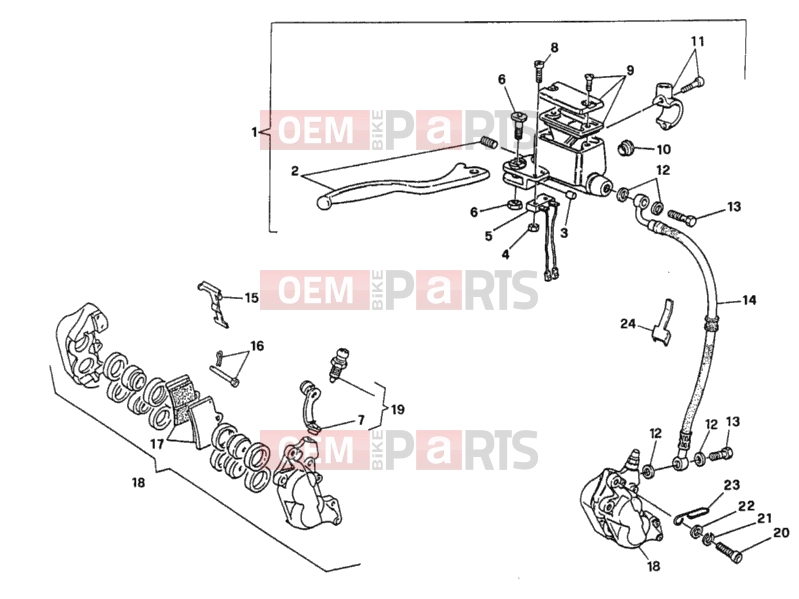 DUCATI 2002 Monster 750 FRONT BRAKE SYSTEM » BRAKING SYSTEM
