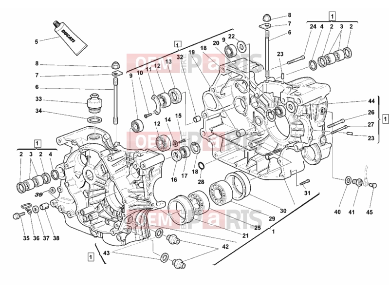 DUCATI 2002 Supersport 750 SS CRANKCASE » ENGINE CASE