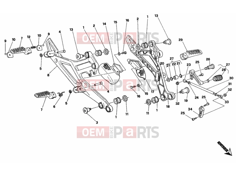 DUCATI 2002 Monster 900 FOOTREST » FRAME