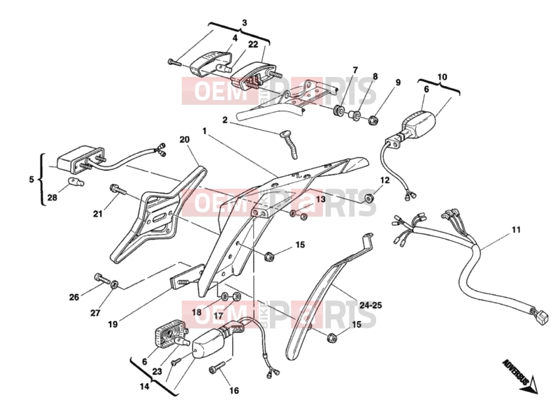 DUCATI 2002 Monster 900 TAILLIGHT » LIGHTING SYSTEM