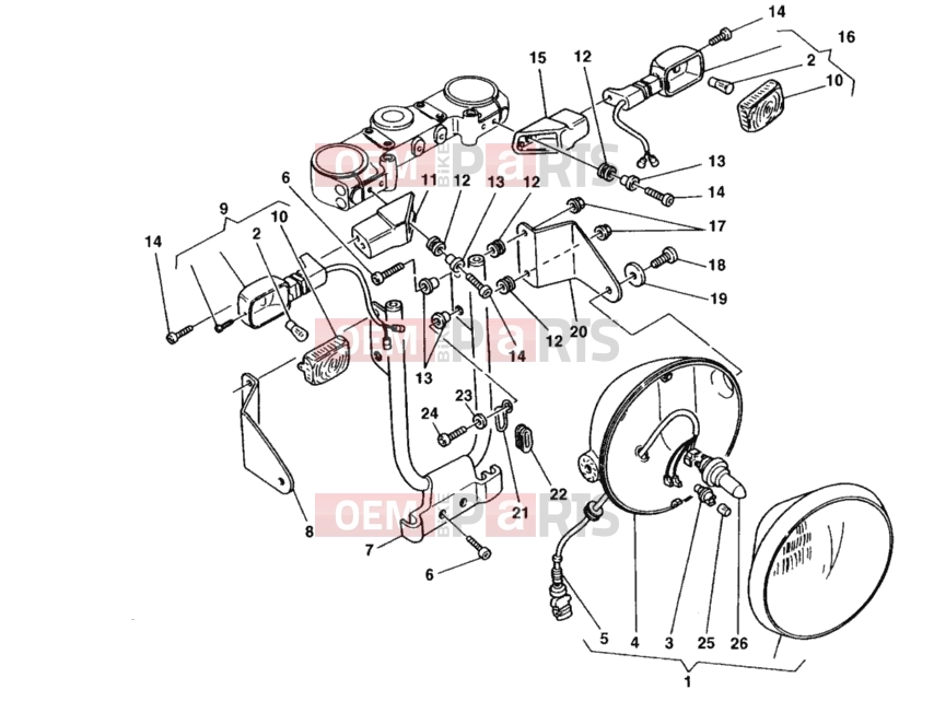 DUCATI 2002 Monster 900 S HEADLIGHT » LIGHTING SYSTEM