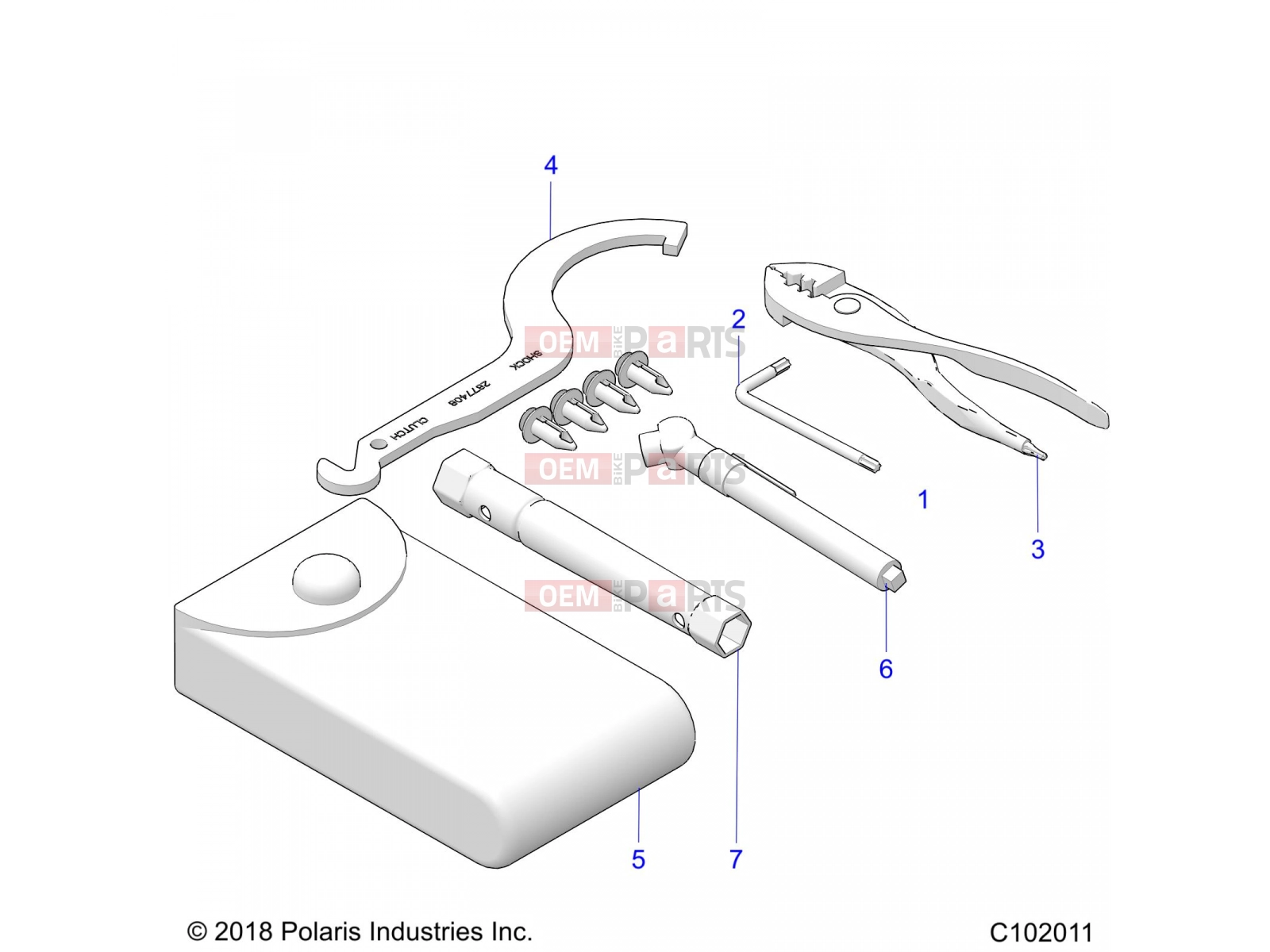 Polaris 2022 ATV SCRAMBLER 850 48 (R01) (A22SVA85A3) REFERENCE » REFERENCE, TOOL KIT - (C102011)
