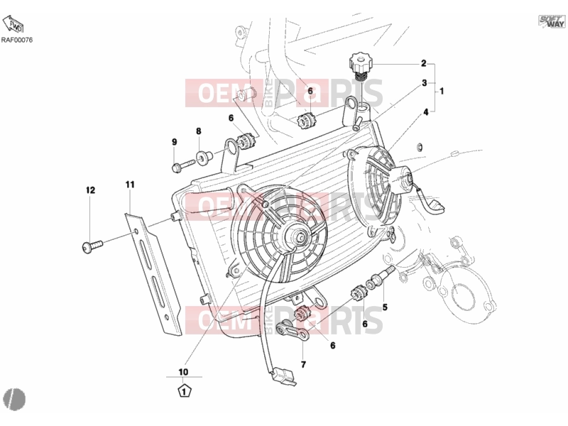 DUCATI 2002 Monster S4 WATER COOLER » COOLING SYSTEM