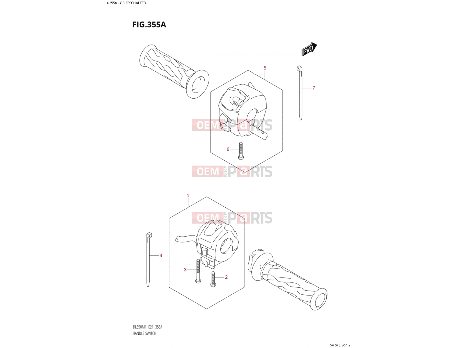 SUZUKI DL 650 X V-Strom M1 (2021) HANDLE SWITCH