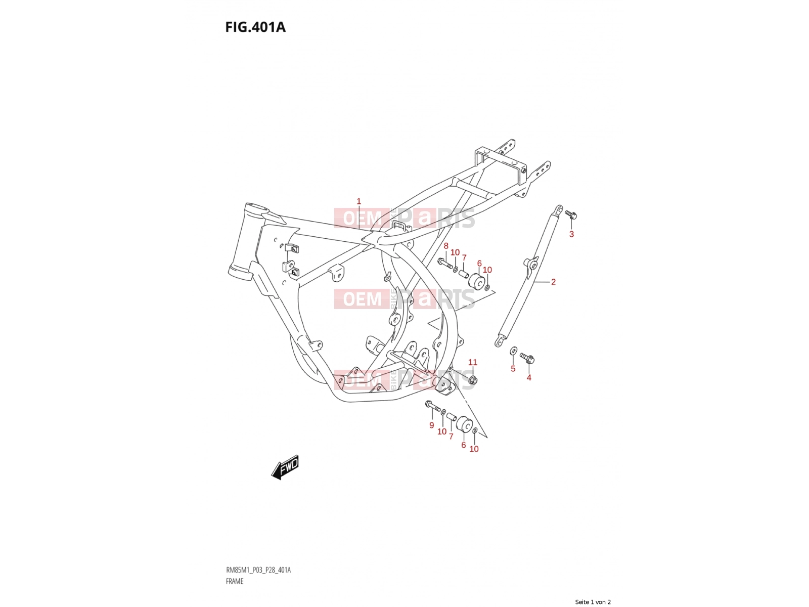SUZUKI RM 85 M1 (2021) 401A - FRAME