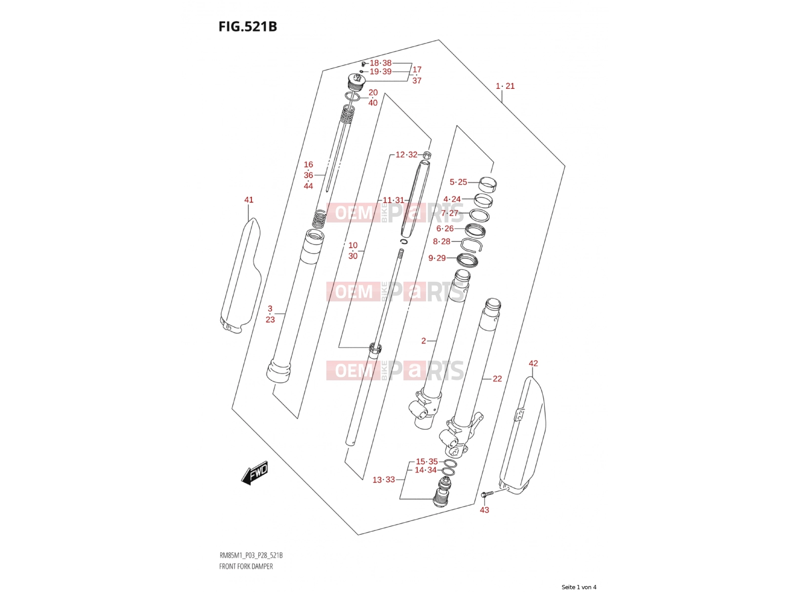 SUZUKI RM 85 M1 (2021) 521B - FRONT FORK DAMPER