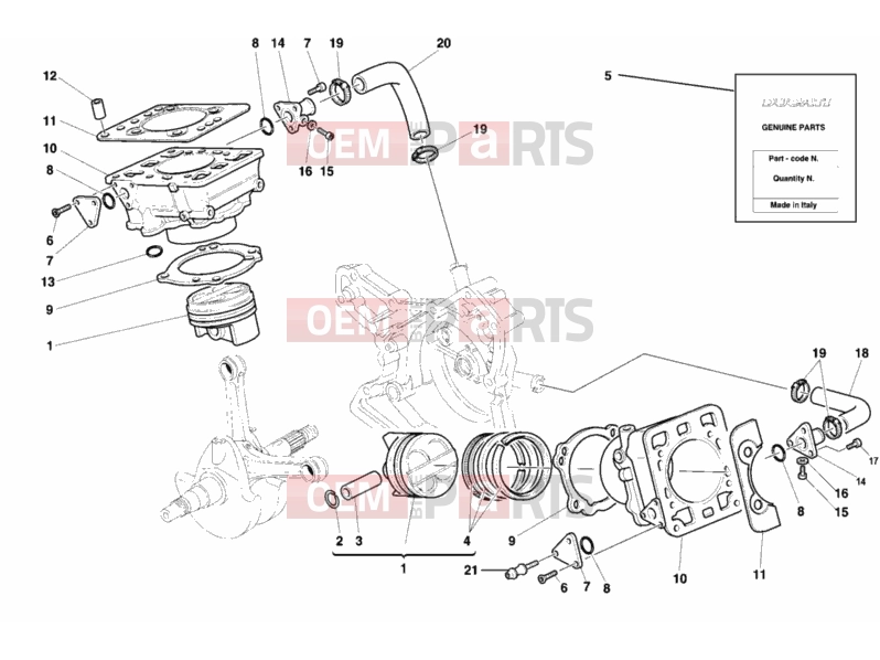 DUCATI 2002 Sporttouring ST4 CYLINDER - PISTON » ENGINE CASE