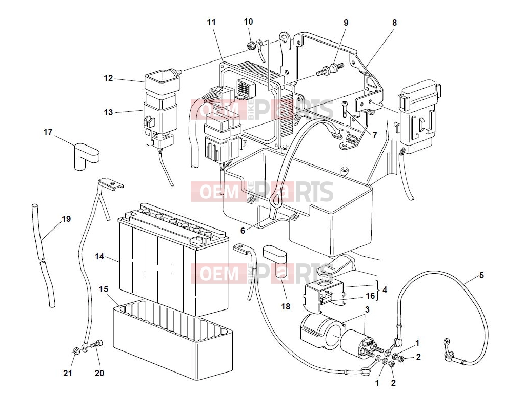 DUCATI 2000 Monster 900 BATTERY BOX MOUNT