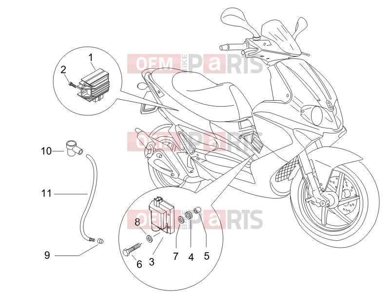 gilera 2006 Runner 50 SP Race Electrical system » Voltage Regulators - Electronic Control Units (ecu) - H.T. Coil