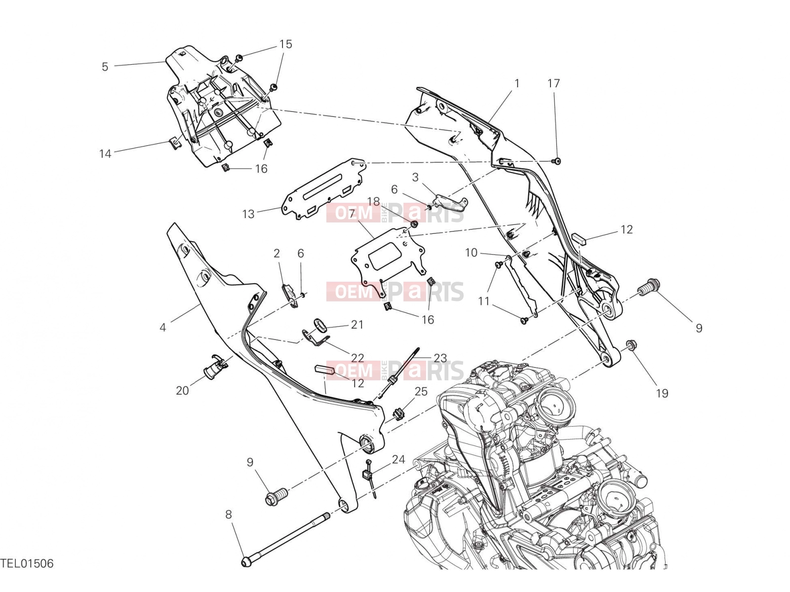 DUCATI 2022 Monster + REAR FRAME COMP. [MOD:M937+]