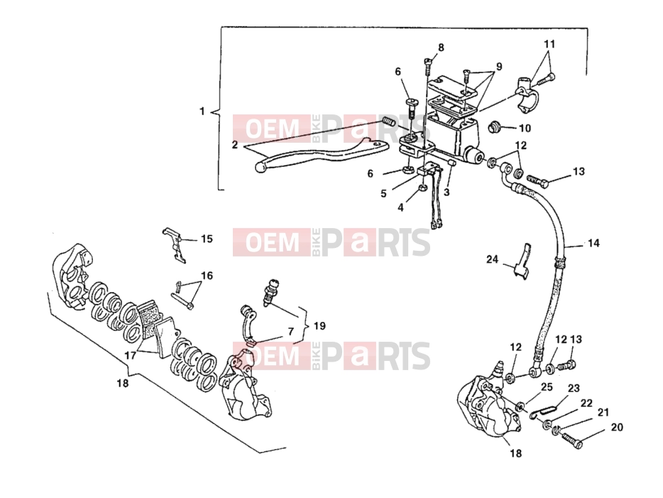 DUCATI 1999 Monster 600 FRONT BRAKE SYSTEM