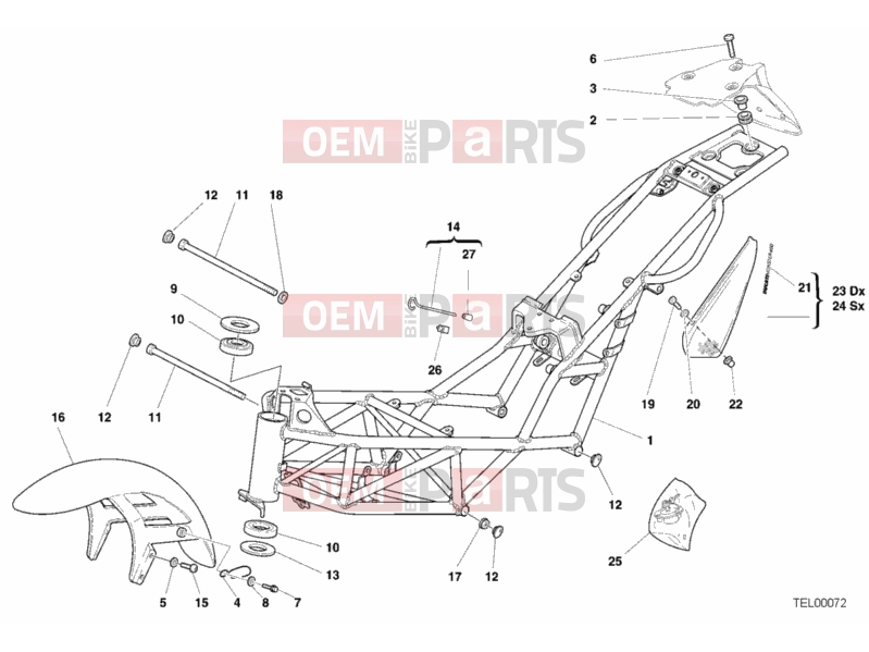 DUCATI 2001 Monster 400 FRAME MY01 » FRAME