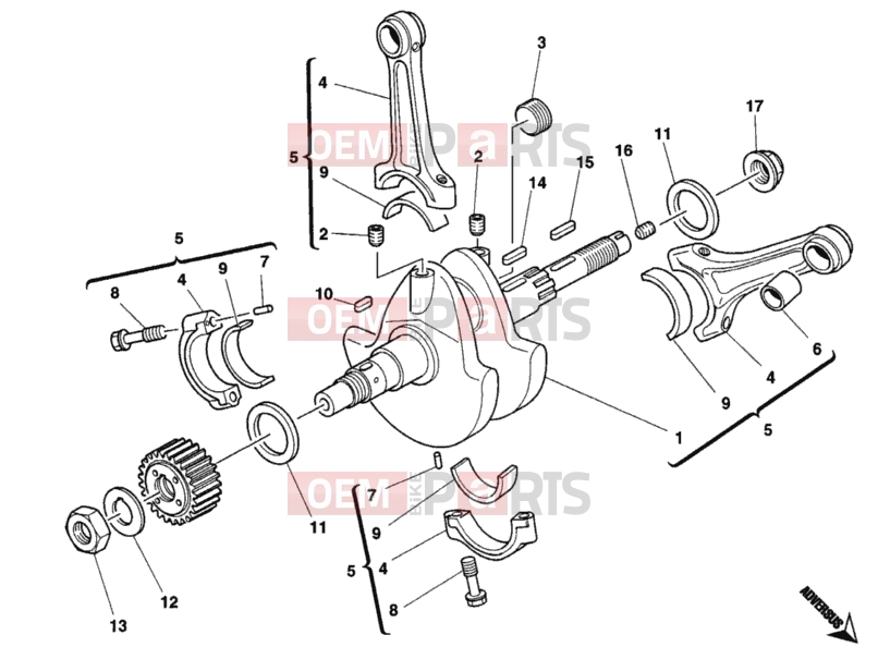 DUCATI 2001 Monster 400 CRANKSHAFT » ENGINE CASE