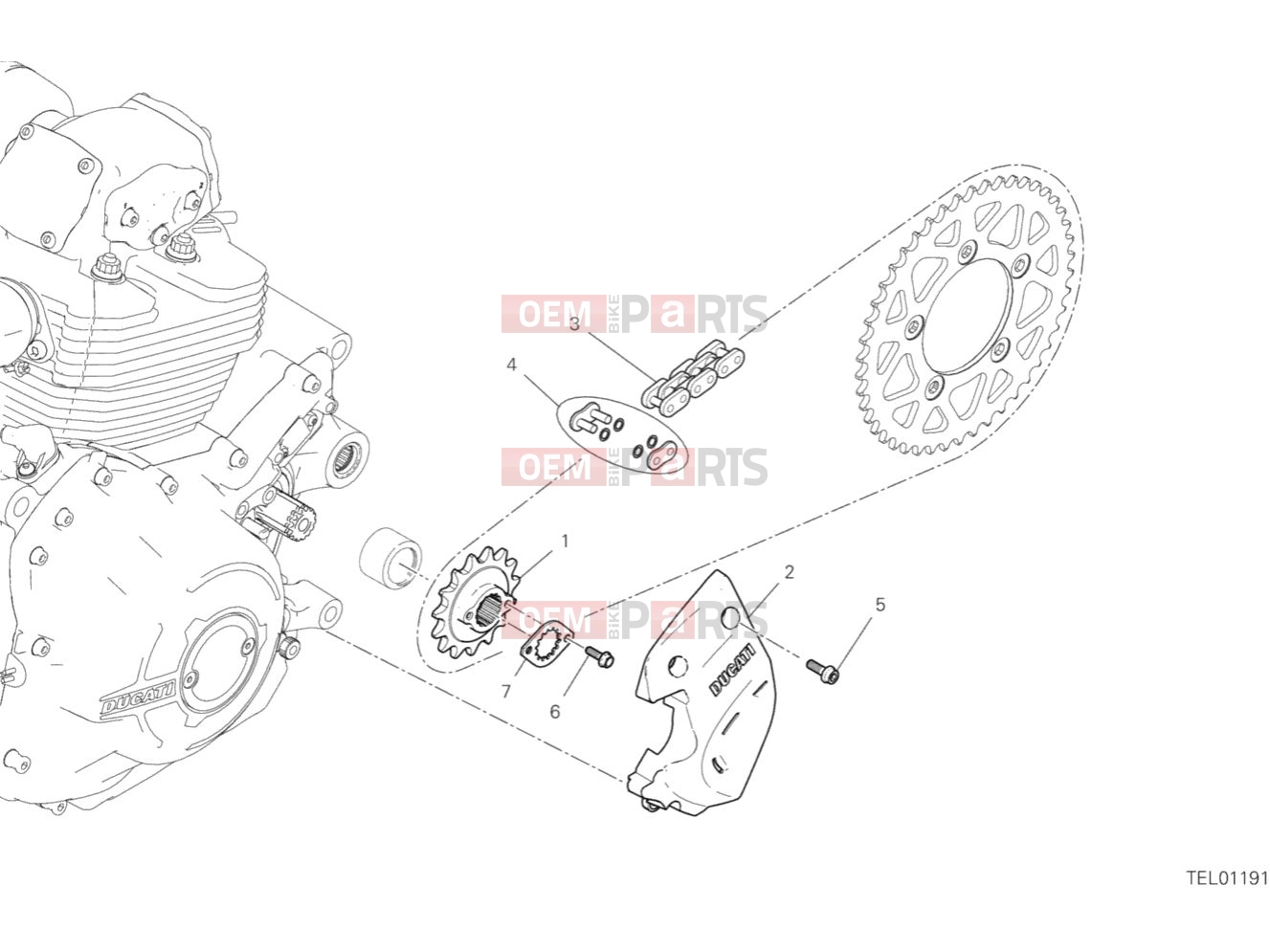 DUCATI 2019 Scrambler Icon FRONT SPROCKET & CHAIN