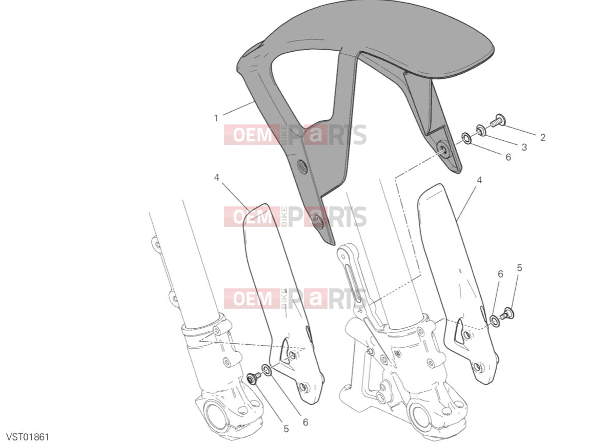 DUCATI 2019 Scrambler Icon FRONT MUDGUARD