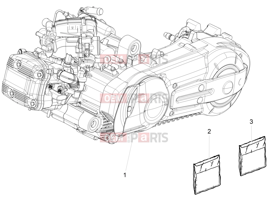 gilera 2015 Fuoco 500 LT Engine » Engine, assembly