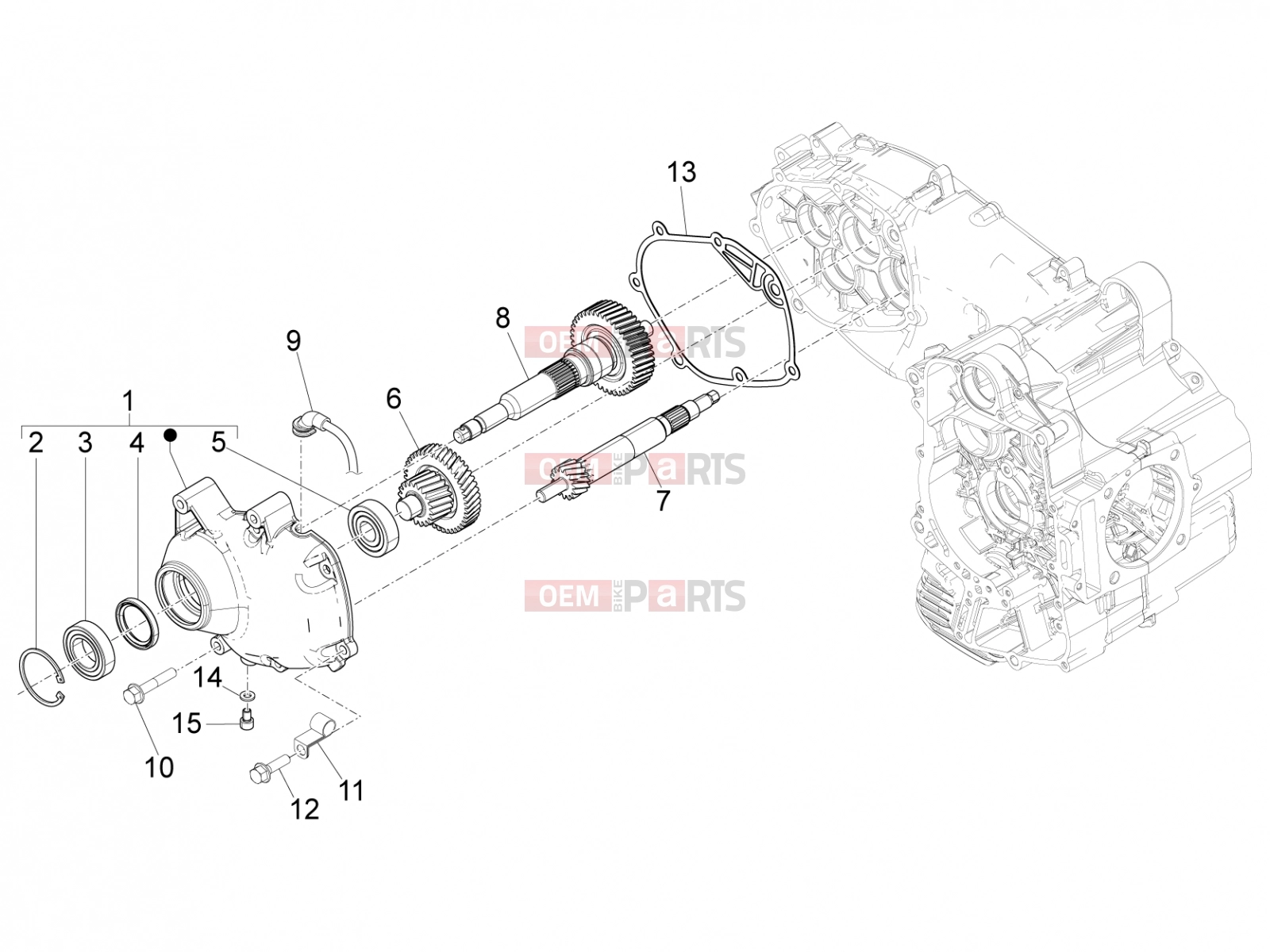 gilera 2015 Fuoco 500 LT Engine » Reduction unit