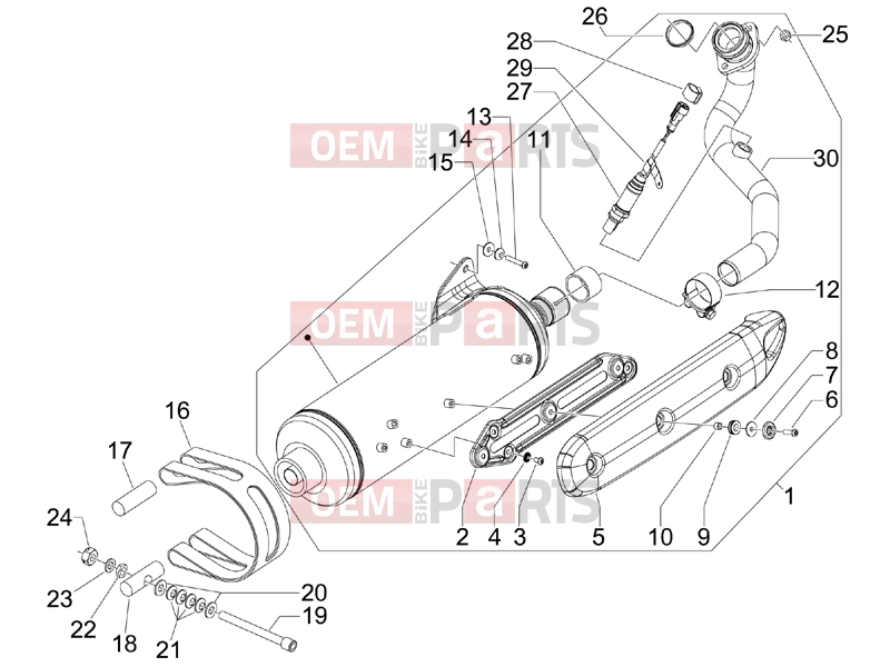 gilera 2016 Fuoco 500 LT Engine » Silencer