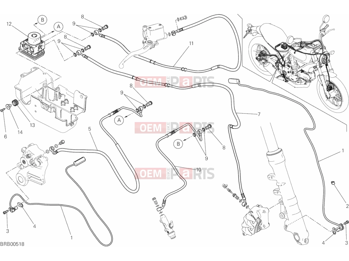DUCATI 2016 Scrambler Sixty2 ANTILOCK BRAKING SYSTEM (ABS)