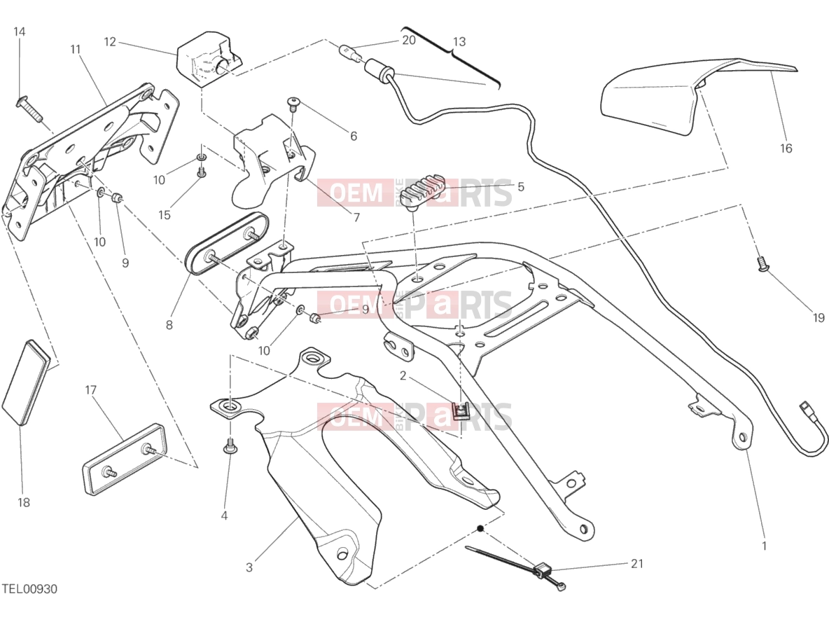 DUCATI 2016 Scrambler Sixty2 PLATE HOLDER