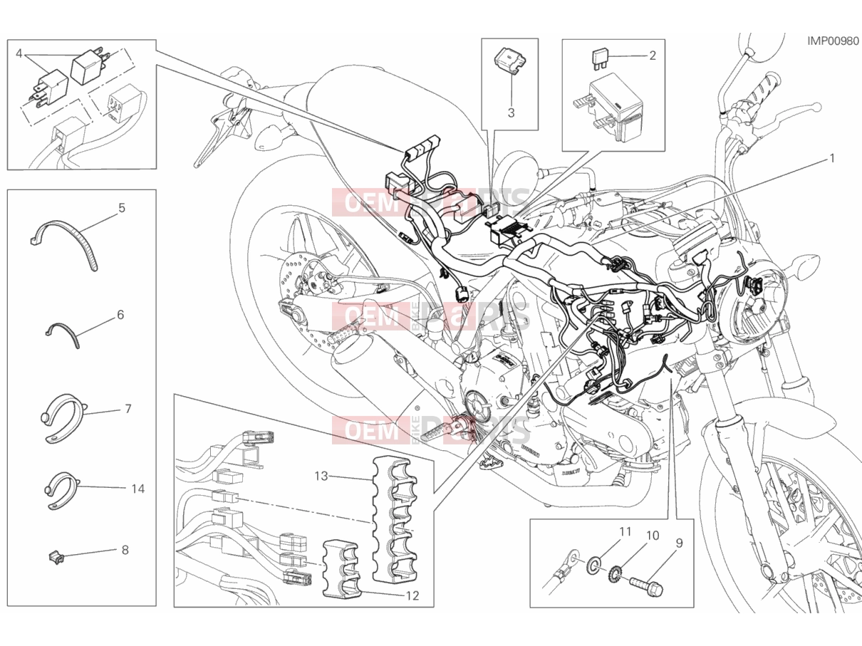 DUCATI 2016 Scrambler Sixty2 WIRING HARNESS