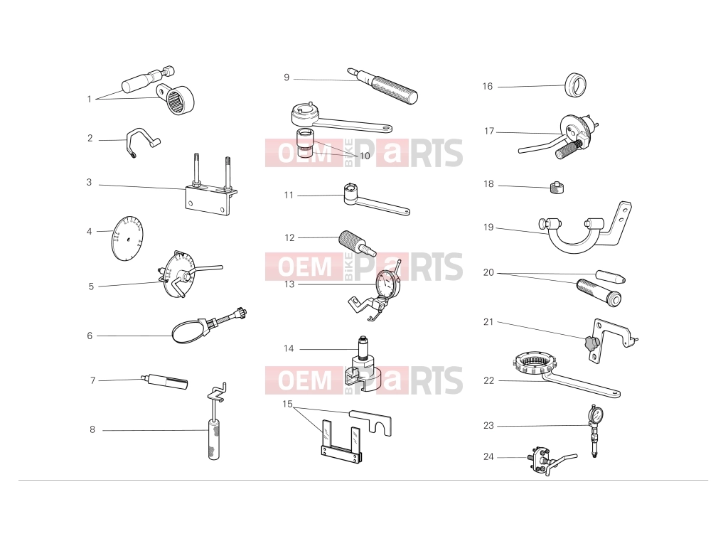 DUCATI 2009 Hypermotard 1100 S Workshop service tools