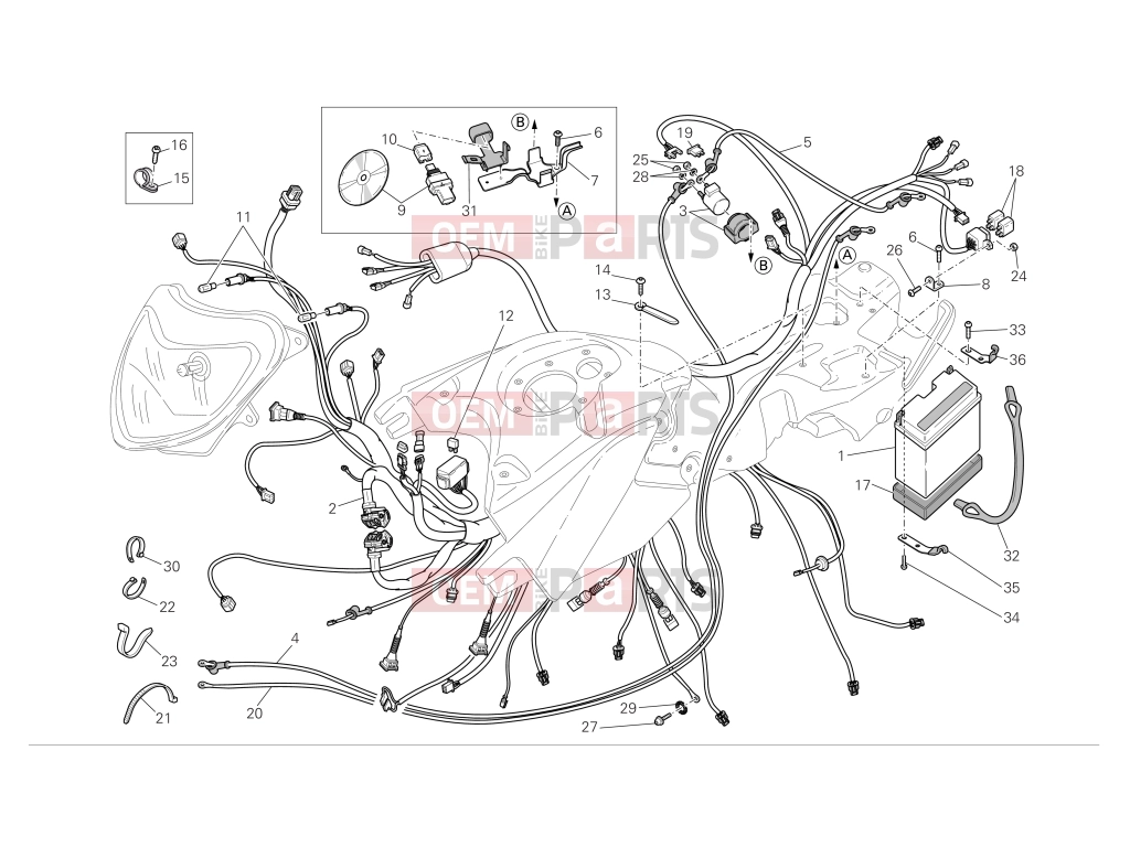 DUCATI 2009 Hypermotard 1100 S Electrical system