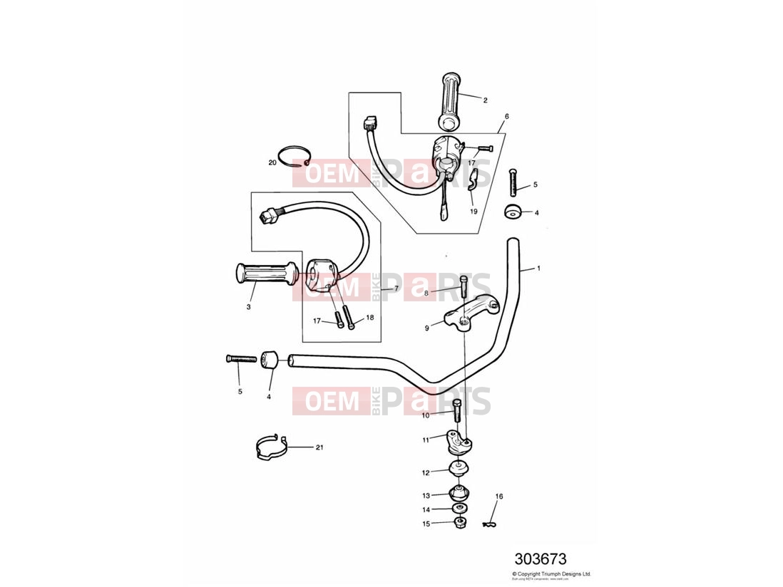 Triumph 1995 THUNDERBIRD Handlebars and Switches