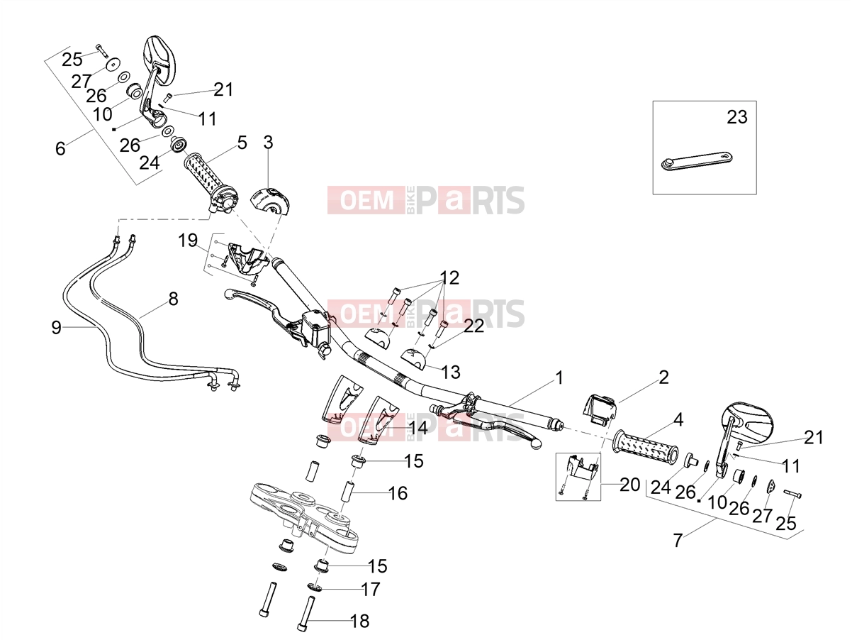 MOTOGUZZI V9 Bobber 850 SE Handlebar - Controls » Handlebar - Controls