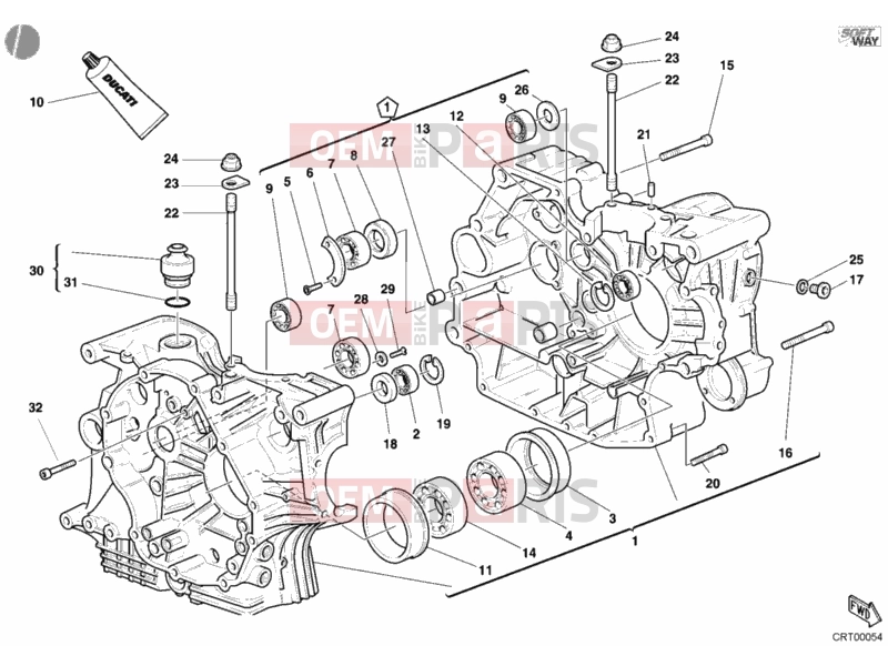 DUCATI 2001 Superbike 748 E CRANKCASE » ENGINE CASE