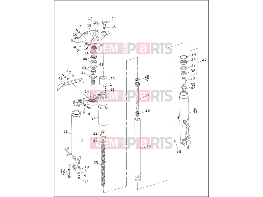 Harley-Davidson 1991 SIDECAR FLHTC SIDECAR  - SIDECAR FOR FLHTC FRONT FORK - FLHTP