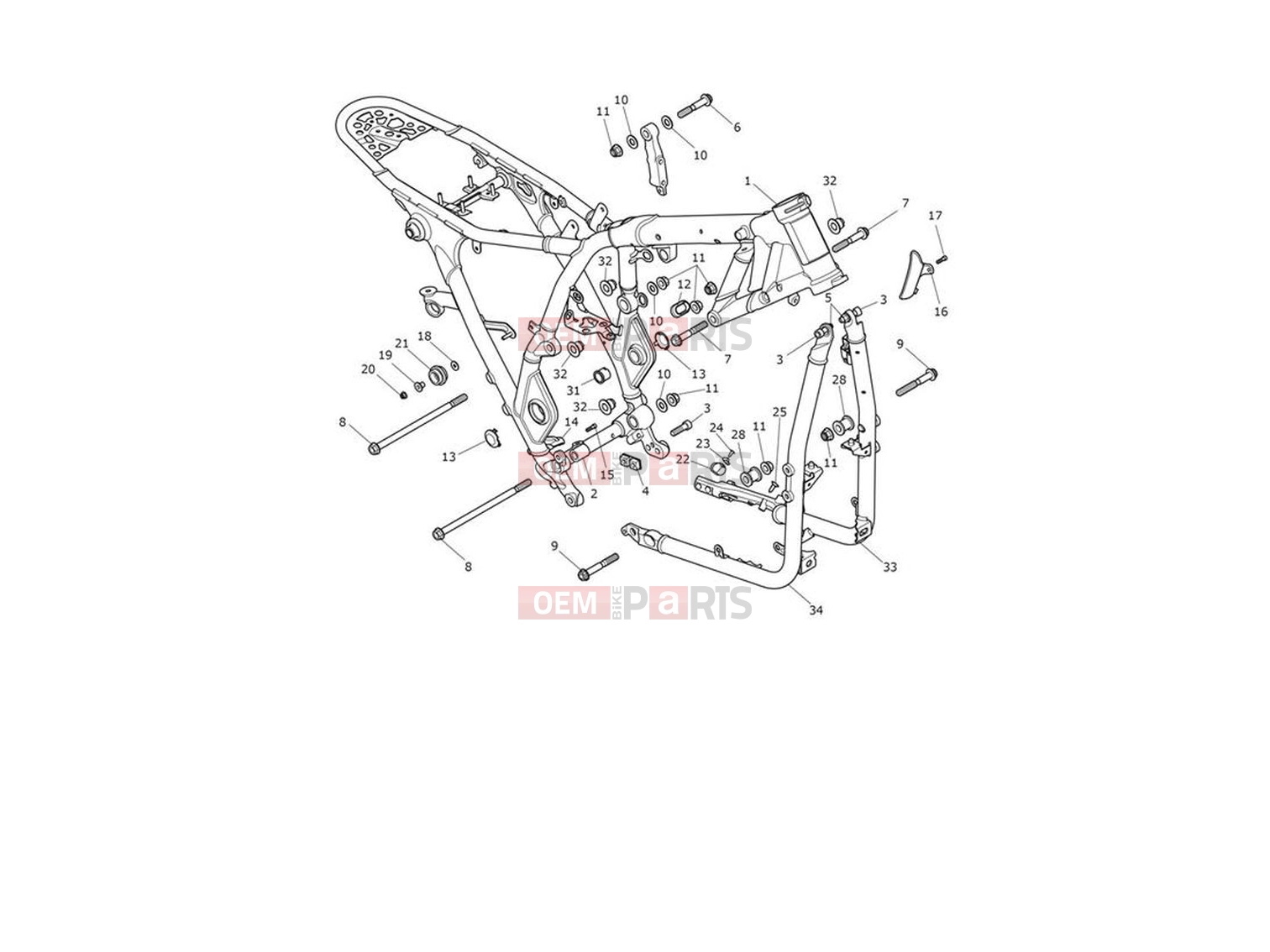 Triumph 2022 Scrambler 1200 XE Main Frame Assembly