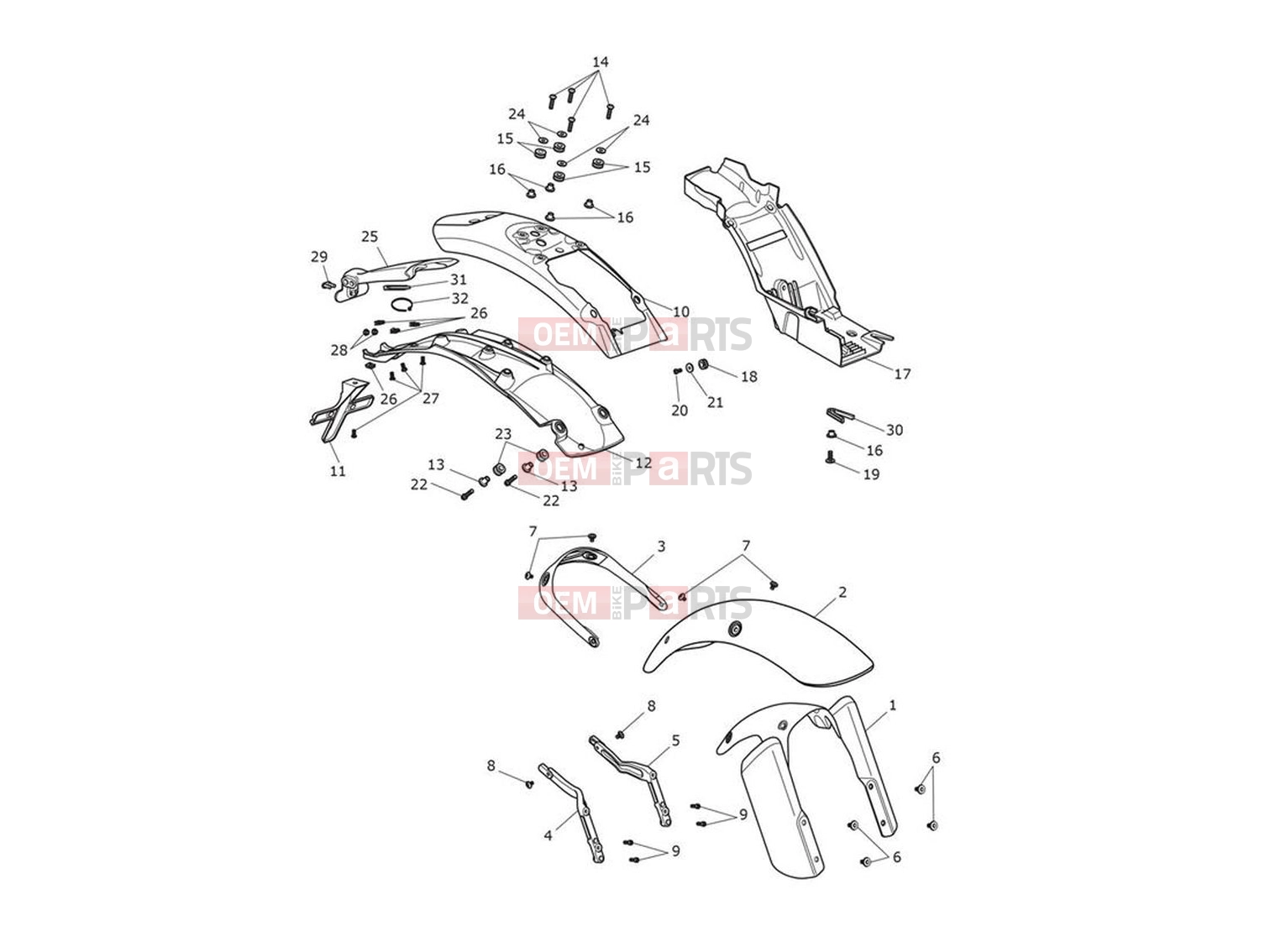 Triumph 2022 Scrambler 1200 XE Mudguards