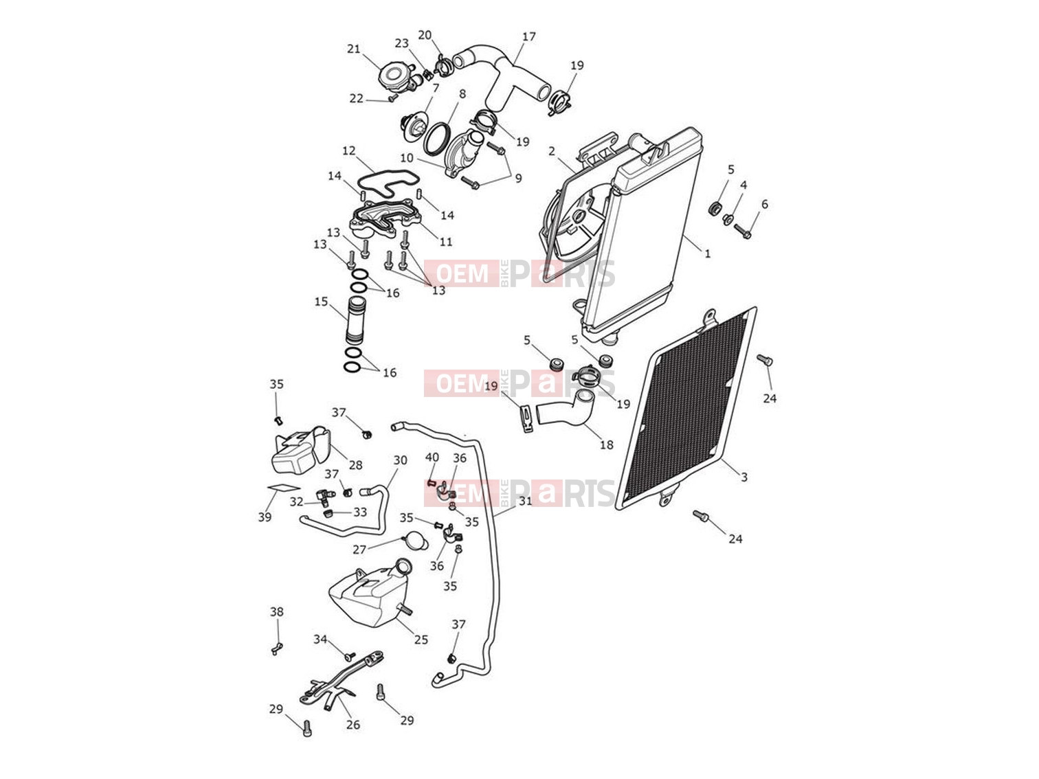 Triumph 2022 Scrambler 1200 XE Cooling System