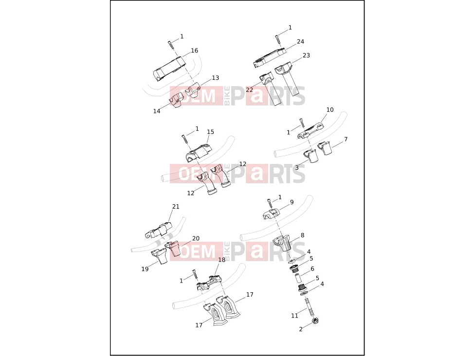 Harley-Davidson 2021 SOFTAIL SOFTAIL SOFTAIL STANDARD  - FXST HANDLEBAR RISERS