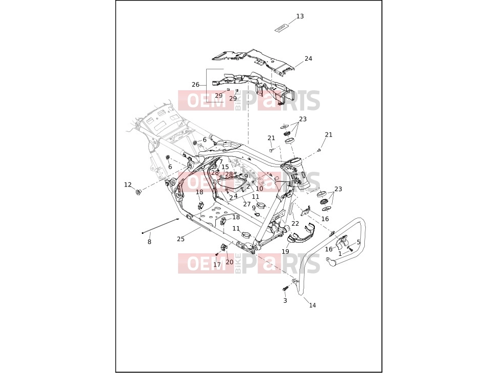 Harley-Davidson 2021 CVO/CUSTOM CVO TRI GLIDE  - FLHTCUTGSE FRAME, FRONT