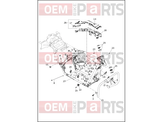 Harley-Davidson 2020 CVO/CUSTOM CVO TRI GLIDE  - FLHTCUTGSE FRAME, FRONT
