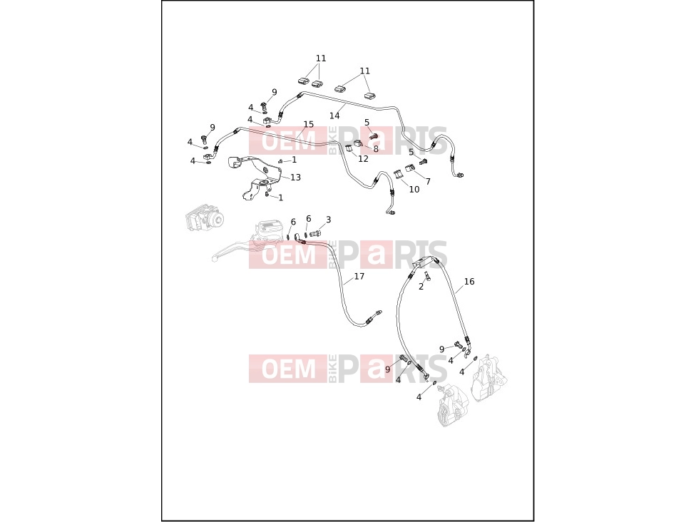 Harley-Davidson 2020 SOFTAIL SOFTAIL FAT BOB  - FXFB BRAKE LINES, FRONT, ABS - FXFB, FXFBS, FXLRS